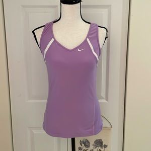 Nike Purple/White Dri-Fit Athletic Workout Tank Top